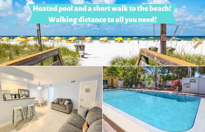St. Pete Beach Condo • Heated Pool • Walk to Beach
