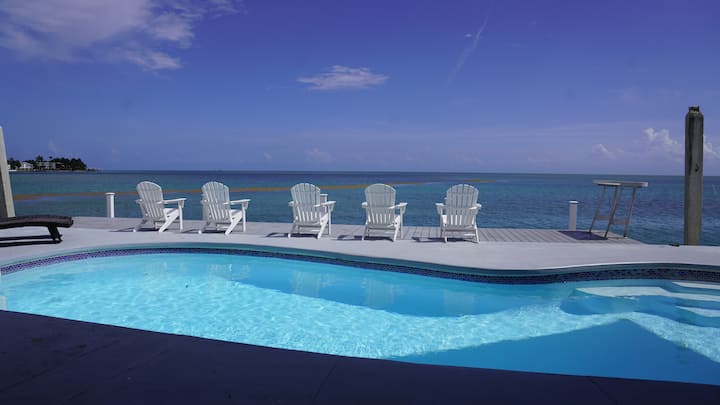 Marathon Oceanfront 4BR Private Pool 60’ Boat Dock
