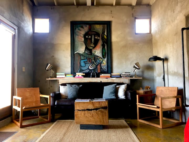 Art-Filled Marfa Adobe