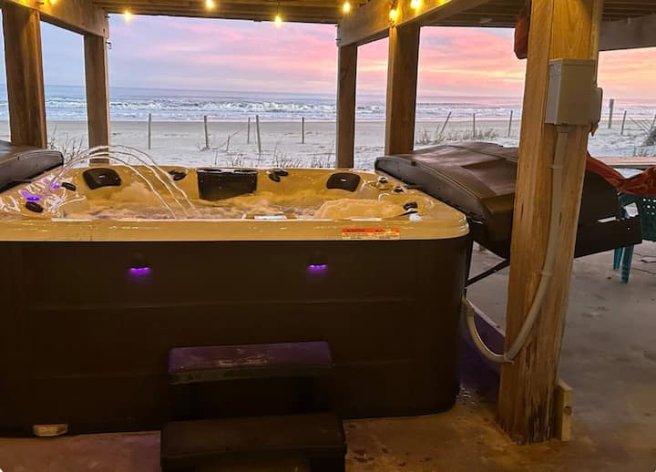 Beachfront | Private Hot Tub | Pets