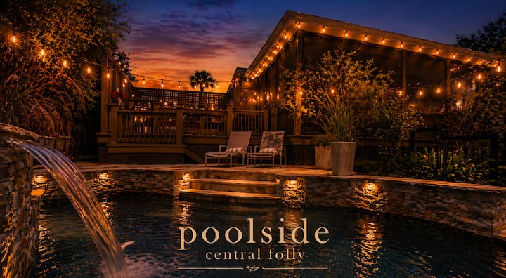 Private Pool Oasis • Walk to Folly Beach