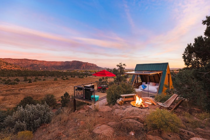 EcoFriendly A-Frame: Zion Observation Deck View