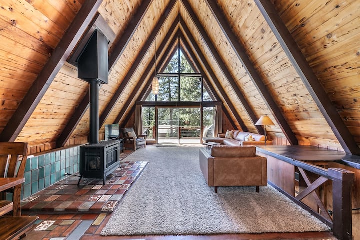 Summer at Lake Tahoe Vintage 60s A-Frame