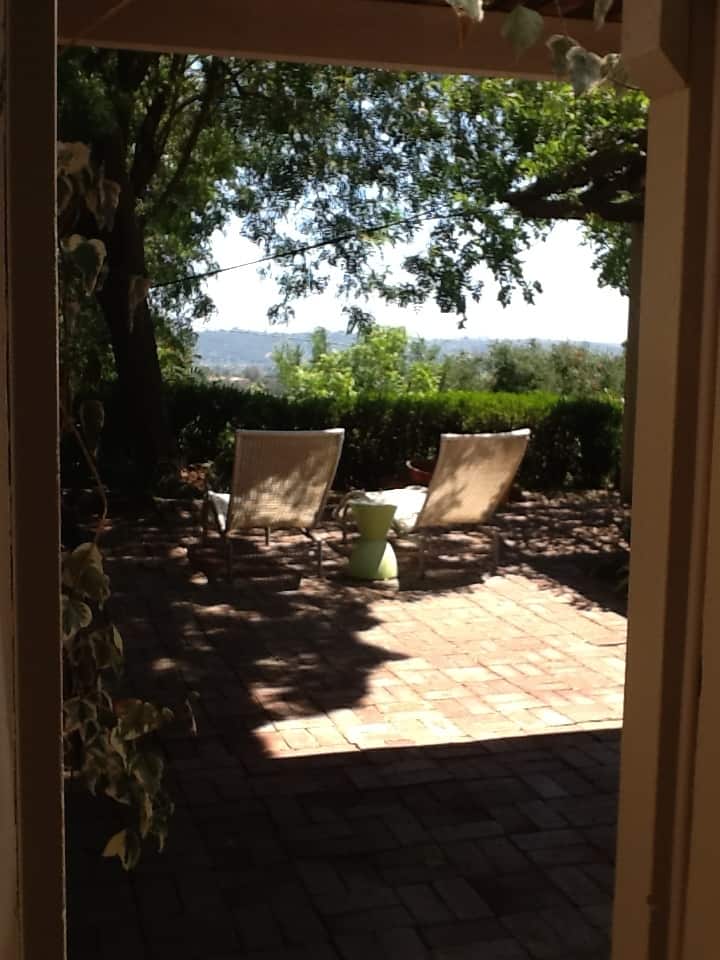 Private studio in garden setting
