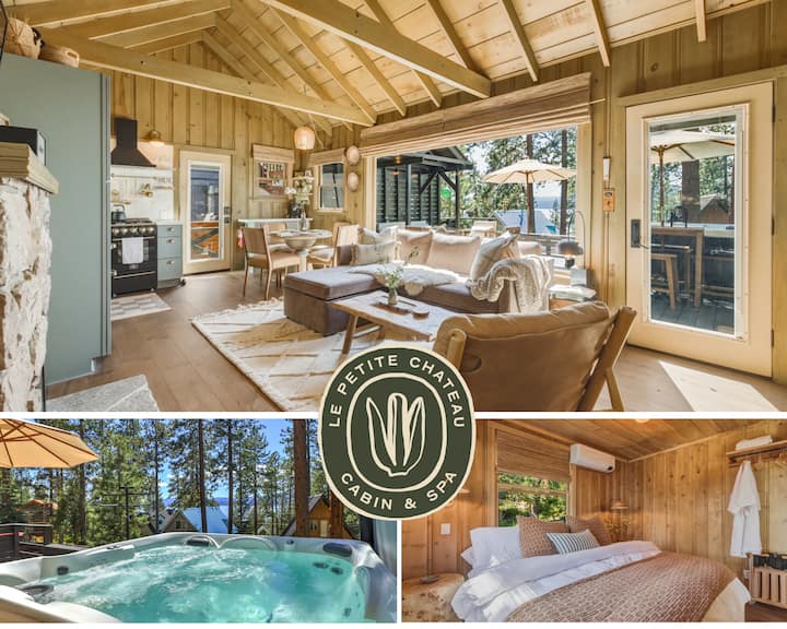 Le Petite Chateau - Lake View Cabin & Spa