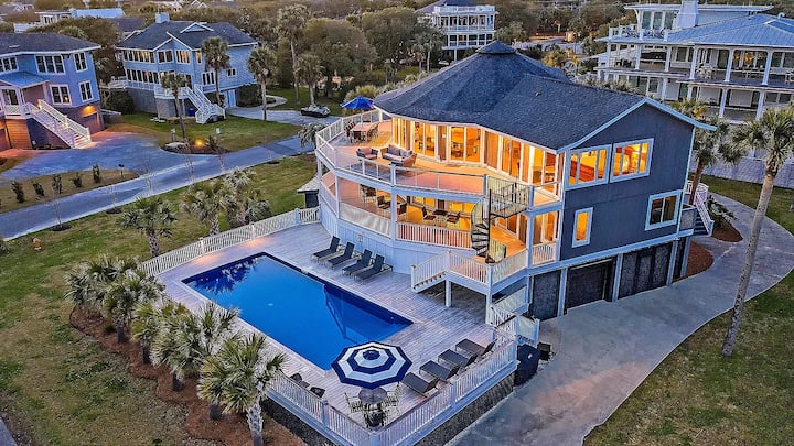 7BR IOP Luxury - Porches, Pool, Spa & Ocean Views