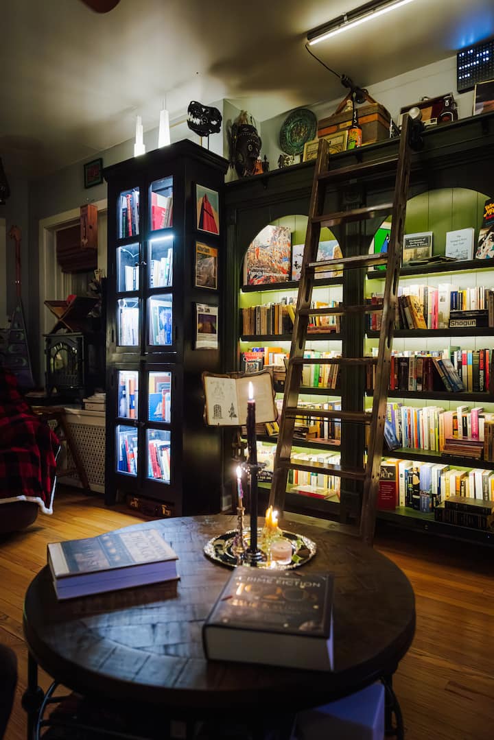 Vintage library museum retreat near CTA brown line