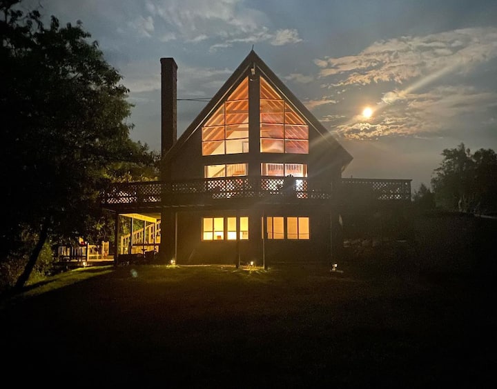 Lower Level of A-Frame | Outdoor Shower + Fire Pit