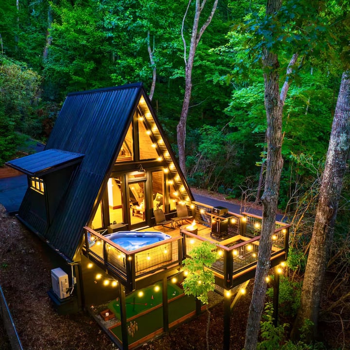 A-frame | Hot Tub | Sauna | Outdoor Shower