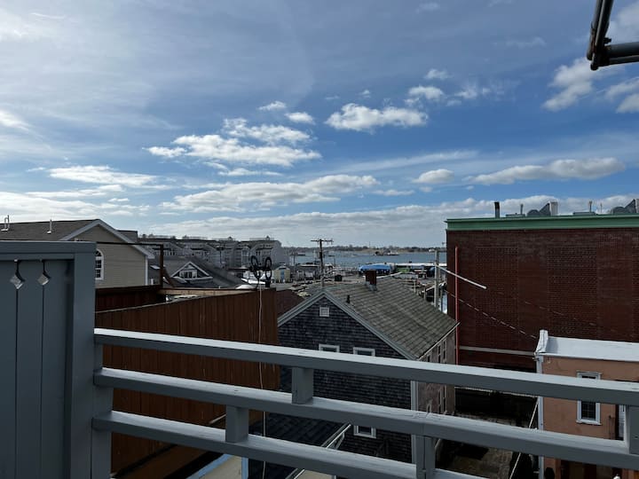 Penthouse harbor view. 30 steps