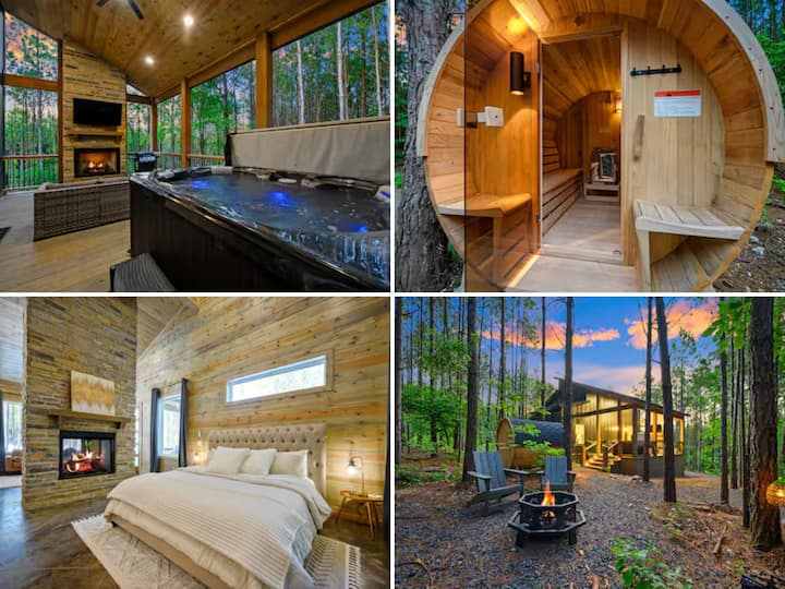 Luxury Couples Cabin | Hot Tub, Sauna, Soaking Tub