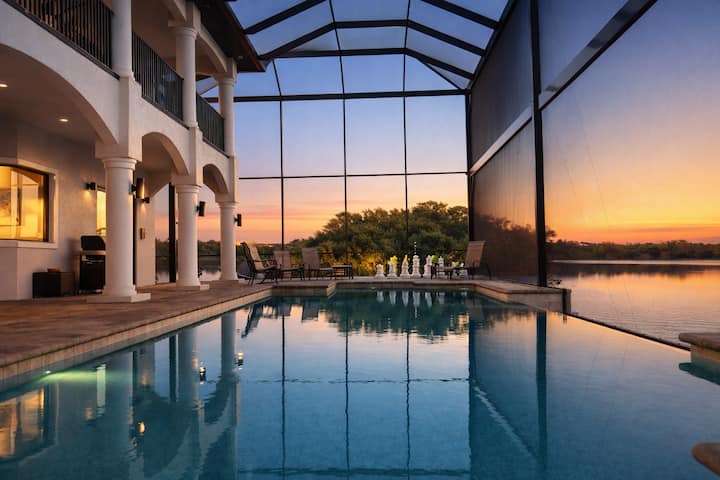 Waterfront Estate With Heated Infinity Pool