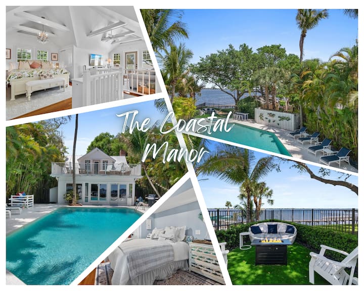 The Coastal Manor • Waterfront Pool Home | 2BR/2BA