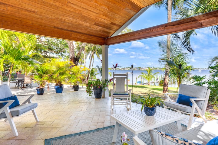 Waterfront Stuart Oasis w/ Hot Tub & Dock!