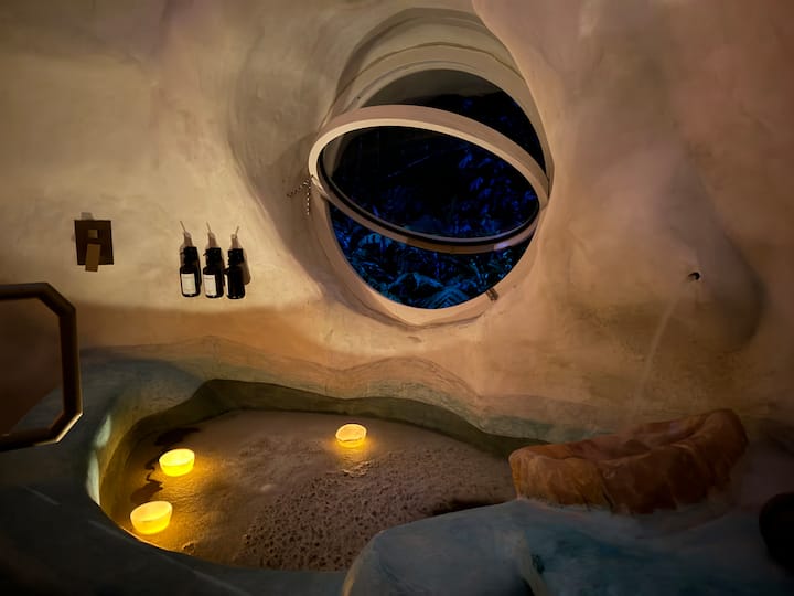 Experience Living Inn a Volcano & Luxury Spa Bath