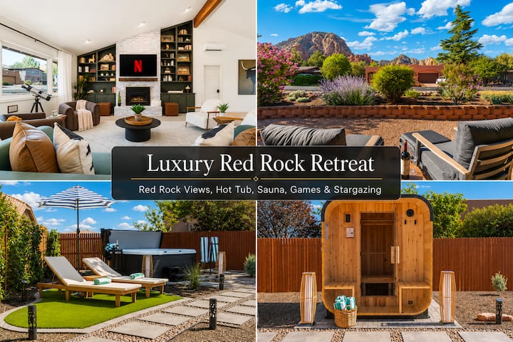 Luxury Red Rock Retreat | Hot Tub, Sauna & Stars