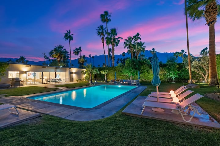 Jewel of Palm Springs – Luxe Pool & Lush Privacy