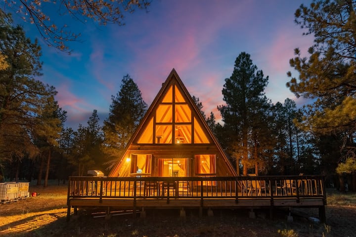 Grand Canyon/Ponderosa Pine A Frame|Sauna|EV Plug