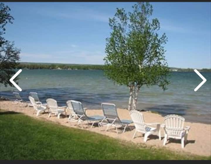 Rare Beachfront Condo on Pvt Round Lake Petoskey
