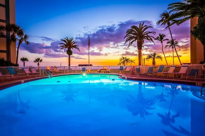 Villa with private beach, 3 pools complex on beach