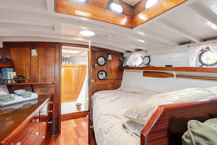 Step back in time on this beautiful classic yacht