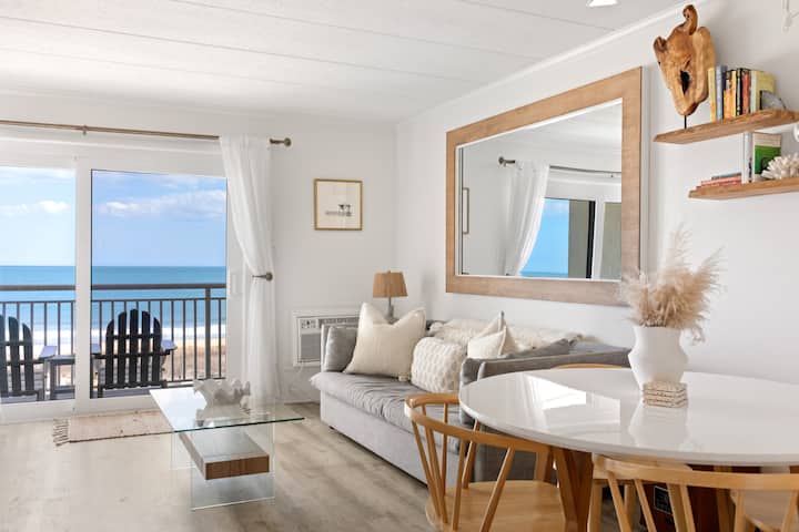 Light and Airy Oceanfront Condo with Large Porch