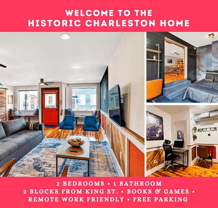 Timeless 2 BR Home | Heart of Charleston | King St